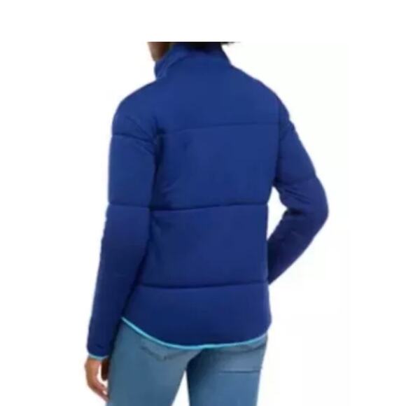 Cabana by Crown & Ivy Blue Puffer Jacket Coat Colorblock Medium - Picture 3 of 10